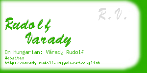 rudolf varady business card